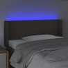 Cabecero con LED de tela gris taupe 93x16x78/88 cm 4