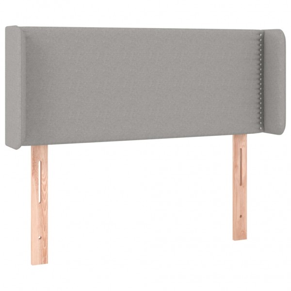 Cabecero con LED de tela gris claro 103x16x78/88 cm M 3