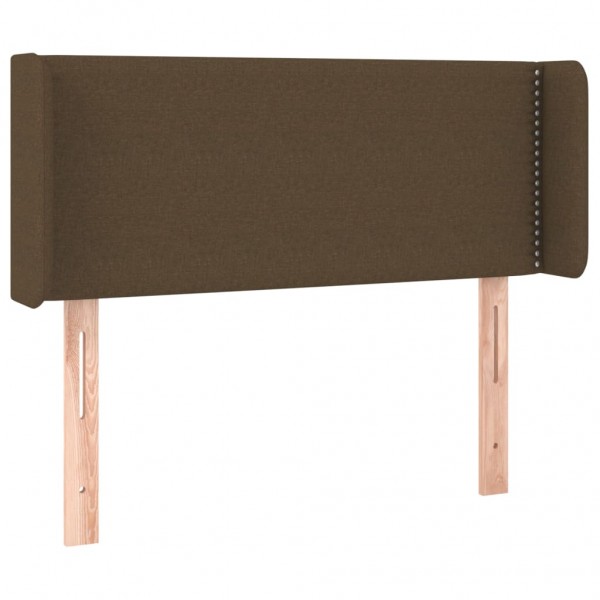 Cabecero con LED de tela marrón oscuro 103x16x78/88 cm M 3