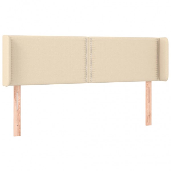 Cabeceira de cama c/ luzes LED tecido 147x16x78/88 cm cor creme M 3