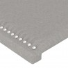 Cabecero con LED de tela gris claro 183x16x78/88 cm 5