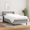 Cama com molas/colchão 100x200 cm tecido cinzento-claro 1