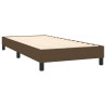 Cama box spring con colchón tela marrón oscuro 100x200 cm 4