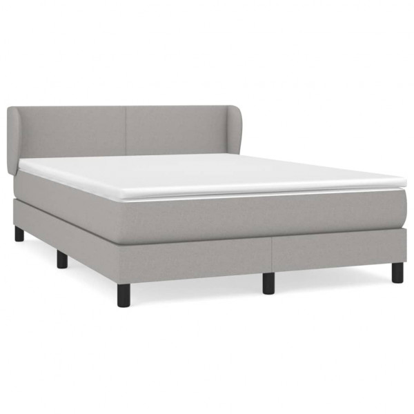 Cama com molas/colchão 140x190 cm tecido cinzento-claro M 2