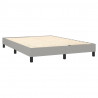 Cama com molas/colchão 140x190 cm tecido cinzento-claro 4