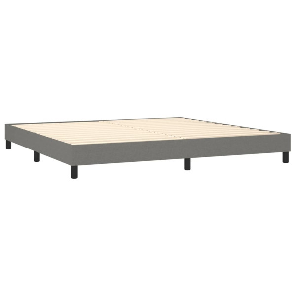Cama com molas/colchão 200x200 cm tecido cinzento-escuro M 4