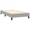 Cama com molas/colchão 90x200 cm tecido cinza-claro 4