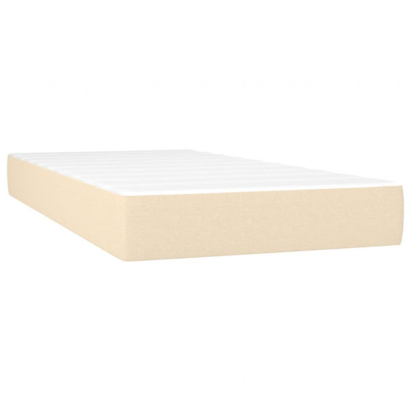 Cama box spring con colchón tela color crema 200x200 cm M 5