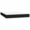 Cama box spring con colchón tela negro 140x200 cm 5