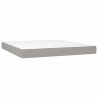 Cama box spring con colchón tela gris claro 160x200 cm 5