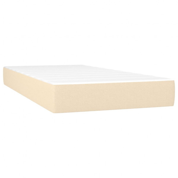 Cama box spring con colchón tela color crema 200x200 cm M 5