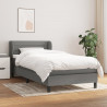 Cama com molas/colchão 80x200 cm tecido cinzento-escuro 1