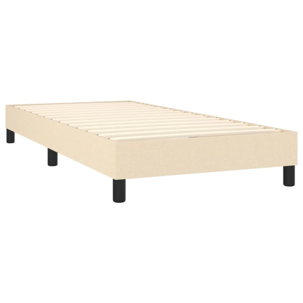Cama box spring con colchón tela color crema 80x200 cm M 4