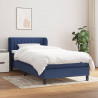 Cama com molas/colchão 100x200 cm tecido azul 1