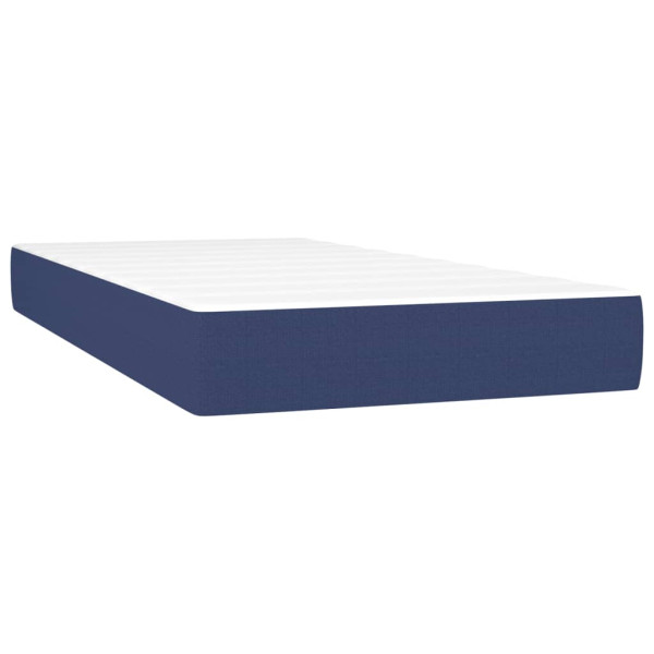 Cama com molas/colchão 100x200 cm tecido azul M 5