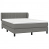 Cama com molas/colchão 140x190 cm tecido cinzento-escuro 3