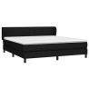 Cama box spring con colchón tela negro 160x200 cm 3