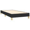 Cama com molas/colchão 80x200 cm tecido preto 4
