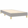 Cama com molas/colchão 90x200 cm tecido cinza-claro 4