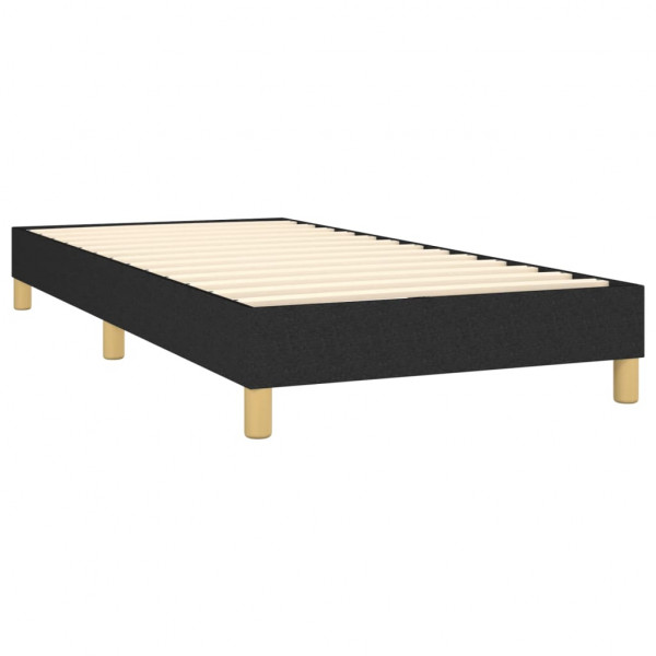 Cama com molas/colchão 100x200 cm tecido preto M 4