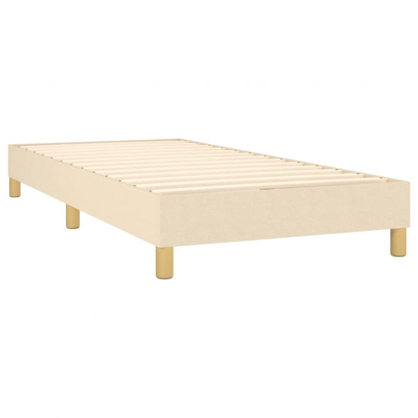Cama com molas/colchão 100x200 cm tecido cor creme M 4