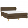 Cama box spring con colchón tela marrón oscuro 140x200 cm 3