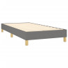 Cama com molas/colchão 90x190 cm tecido cinza-escuro 4
