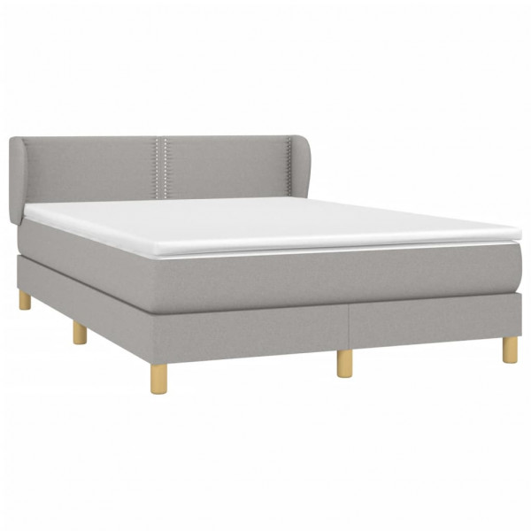 Cama com molas/colchão 140x190 cm tecido cinzento-claro M 3