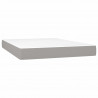 Cama box spring con colchón tela gris claro 140x190 cm 5