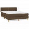 Cama box spring con colchón tela marrón oscuro 140x200 cm 2