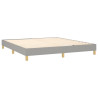 Cama box spring con colchón tela gris claro 180x200 cm 4