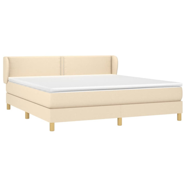 Cama com molas/colchão 180x200 cm tecido cor creme M 3