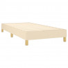 Cama box spring con colchón tela color crema 80x200 cm 4