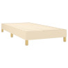 Cama box spring con colchón tela color crema 90x190 cm 4