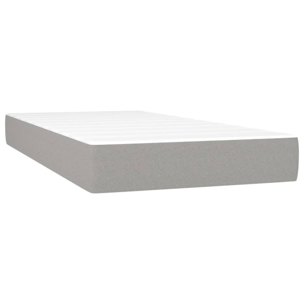 Cama com molas/colchão 90x200 cm tecido cinza-claro M 5