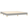 Cama box spring con colchón tela gris claro 200x200 cm 4