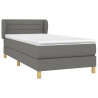 Cama com molas/colchão 80x200 cm tecido cinzento-escuro 3