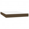 Cama box spring con colchón tela marrón oscuro 140x200 cm 5
