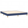 Cama box spring con colchón tela azul 160x200 cm 4
