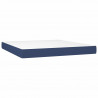 Cama box spring con colchón tela azul 160x200 cm 5