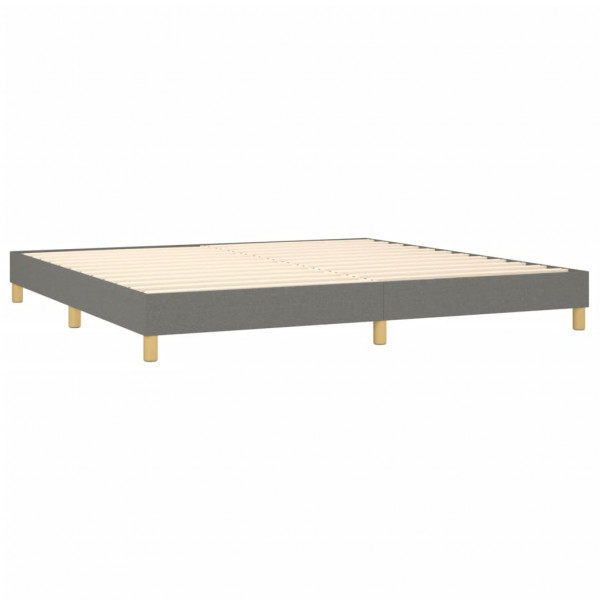 Cama com molas/colchão 200x200 cm tecido cinzento-escuro M 4