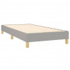 Cama box spring con colchón tela gris claro 80x200 cm 4