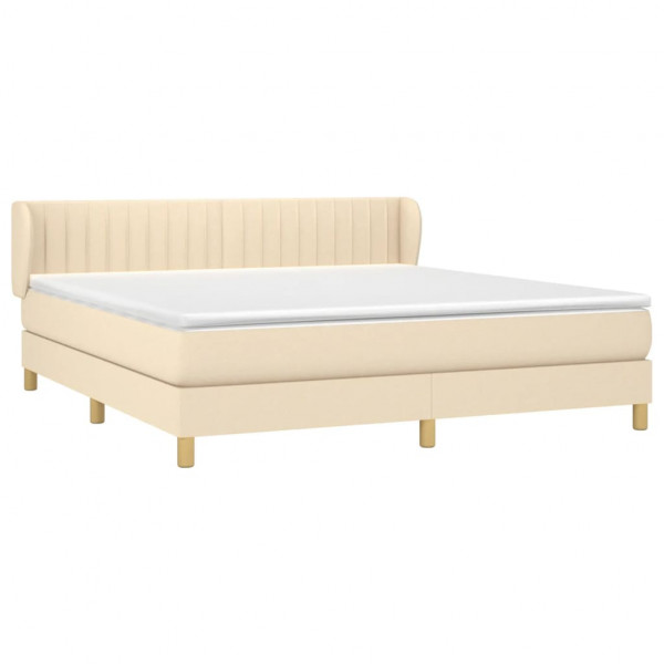 Cama com molas/colchão 180x200 cm tecido cor creme M 3