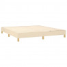 Cama box spring con colchón tela color crema 180x200 cm 4