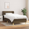 Cama com molas/colchão 80x200 cm tecido castanho-escuro 1