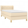 Cama com molas/colchão 90x190 cm tecido cor creme 3