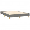 Cama box spring con colchón tela gris oscuro 140x200 cm 3