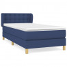 Cama com molas/colchão 80x200 cm tecido azul 2