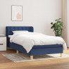 Cama com molas/colchão 100x200 cm tecido azul 1