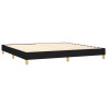 Cama box spring con colchón tela negro 200x200 cm 4